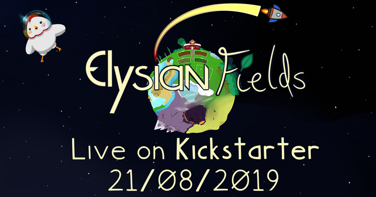The featured image for the Elysian Fields KickStarter post. The KickStarter goes live on the 21st of August, 2019