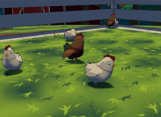 A group of chickens jumping around.