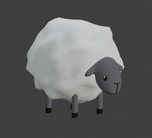 The stylised model of a sheep.