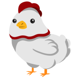 A fully grown Terran Chicken, sporting its distinctive red highlights and round shape.